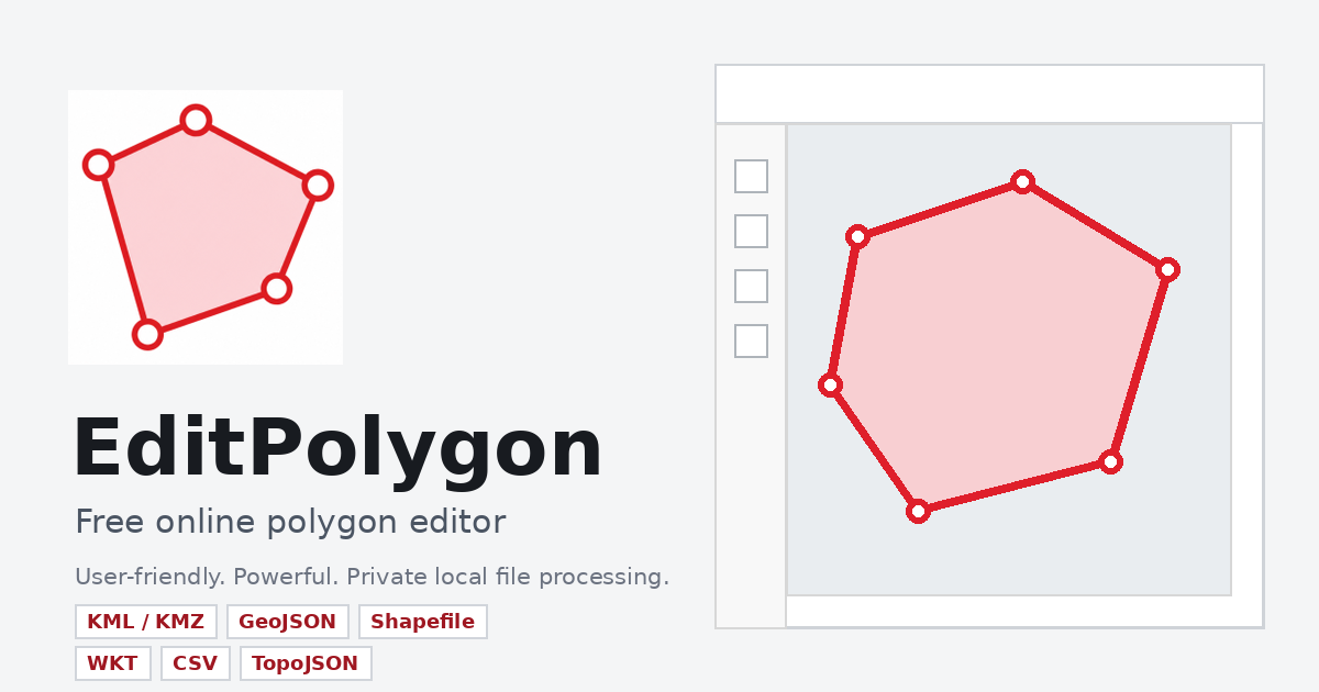 Create a polygon from coordinates online | EditPolygon
